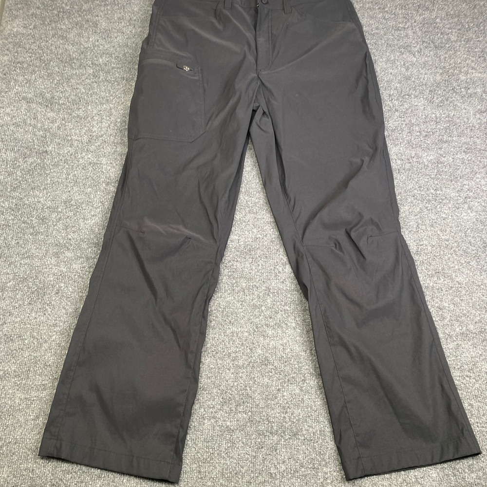 Eddie Bauer Rainier Pants Mens 34x30 Black Hiking Outdoor Nylon Stretch